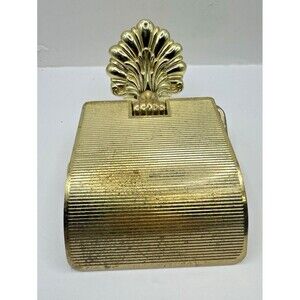 Vintage Brass Flap Lid Toilet Paper Holder Roll Dispenser Roller Bathroom